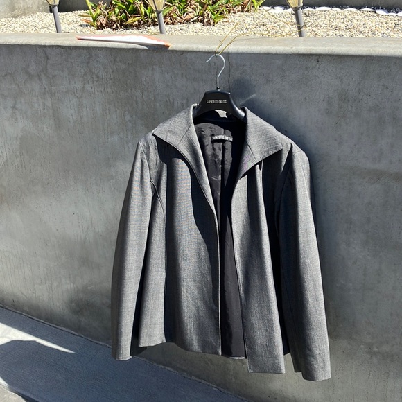 Dashing Lafayette 148 Retro-Style Open-Front Jacket women's size 14 - Picture 2 of 10